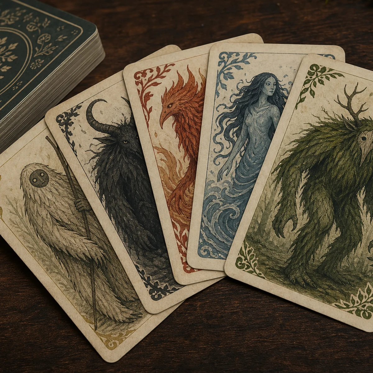 Monsters of Folklore Playing Card Set